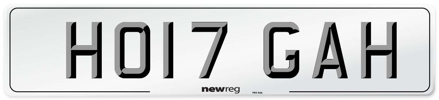HO17 GAH Number Plate from New Reg